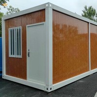 Maison-conteneur préfabriquée en acier durable, petite conception de mur rideau en verre pour bureau, chambre à coucher, centre commercial, véranda extérieure, villa