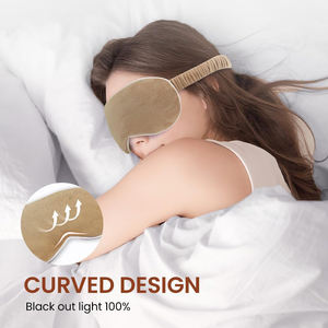 Masque pour les yeux occultant 100% coton sans pression, thérapie parfumée à la lavande au micro-ondes pour voyage, méditation, soulagement de l'<span class=keywords><strong>insomnie</strong></span> - Product Image 3