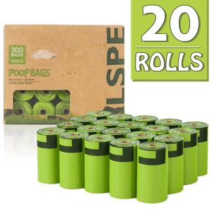 Meilleures ventes : 20 rouleaux de 300 sacs biodégradables de luxe écologiques pour déjections canines, en plastique PET, parfum fruité, pour l'élimination des excréments d'animaux - Product Image 1