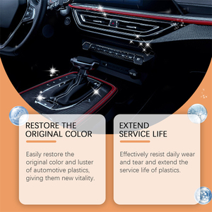 Rayhong 100ml auto en plastique noir lotion éponge ensemble <span class=keywords><strong>voiture</strong></span> boîte tableau de bord pièces en plastique pneus rénovation anti fading lotion - Product Image 4