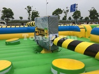 Matelas gonflable toxique pour saut total, jeux Wipeout Sweeper Meltdown, location de jeux d'obstacles Arm Meltdown