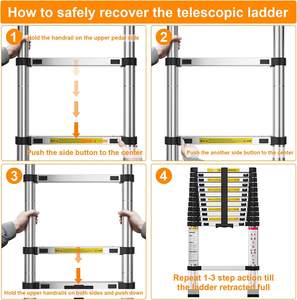 Escalera telescópica extensible de aluminio recta única para <span class=keywords><strong>Lidl</strong></span> - Product Image 4