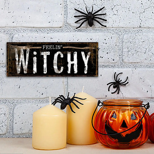 Nouvelles décorations sur le thème d'Halloween, accessoires de fête, plaques en bois sorcière citrouille et étiquettes en bois disponibles pour l'importation transfrontalière. - Product Image 4