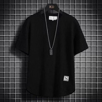 Camisa de Manga Corta de Algodón para Hombre, Nueva Colección de Verano 2025, Camisa Informal de Algodón para Hombre, Color Sólido, Camisas de Media Manga