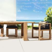 Luxuriöses Teakholz-Gartenmöbelset der Klasse A, 8-Sitzer Rechteckiger Tisch und Stühle für Sterne-Hotels, Gärten und Resort-Terrassen