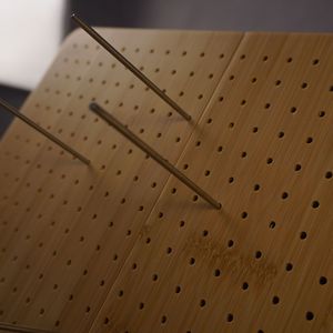 Planche à bloquer en bambou naturel pliable en gros avec chevilles, tiges en acier inoxydable, <span class=keywords><strong>tapis</strong></span> à bloquer pour le <span class=keywords><strong>tricot</strong></span> artisanal - Product Image 3
