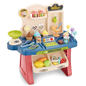 Jouet de cuisine pour enfants EPT, mini supermarché avec caisse enregistreuse, table de vente de glaces et bonbons, cadeau d'anniversaire - Product Image 1