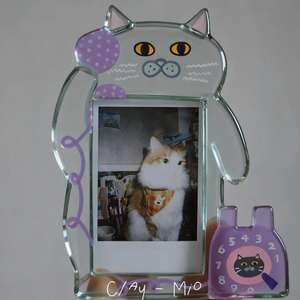 Cornice Fotografica in Acrilico Personalizzabile a Forma di Gatto, per Foto, <span class=keywords><strong>Istantanee</strong></span>, Esposizioni e Collezioni di Animali - Product Image 1