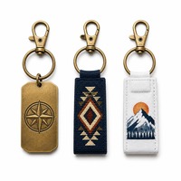 Porte-clés personnalisé brodé avec patch thermocollant, vente en gros, promotionnel pour veste, porte-clés brodé sur mesure