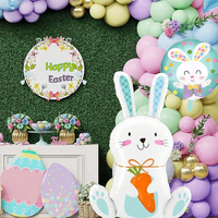 Ensemble de 5 ballons en forme de lapin pour la décoration de fête de Pâques