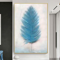 Peinture sur toile abstraite nordique personnalisée Mintura, résistante à l'eau, bords entièrement peints, décoration intérieure, cadeau 100% peint à la main