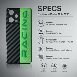 OEM สำหรับ Xiaomi 12 Pro ฝาหลังแบตเตอรี่พร้อมกรอบกล้อง + เลนส์ + สติ๊กเกอร์เปลี่ยนกระจก ป้องกันรอยขีดข่วน กระจกด้านหลัง - Product Image 4