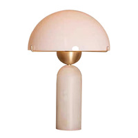 Lampe de table rétro en travertin naturel avec verre, idéale pour les salons, les tables basses, les bureaux et les chambres, parfaite pour les maisons design
