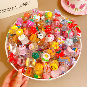 Forcine per capelli per bambini di vendita calda Mini clip con artiglio in resina di piccole dimensioni con stili misti disegni casuali accessori per capelli per bambini - Product Image 2