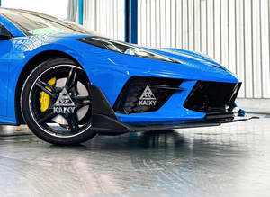 Lèvre avant en fibre de carbone <span class=keywords><strong>Corvette</strong></span> C8 Style ZTK pour <span class=keywords><strong>Chevrolet</strong></span> <span class=keywords><strong>Corvette</strong></span> C8 séparateur de lèvre de pare-chocs avant en carbone sec - Product Image 4