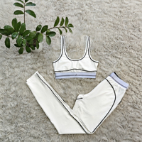 Ensemble de yoga ALOIDE pour femmes, soutien-gorge de sport et leggings, 2 pièces, extensible dans quatre directions, tissu respirant, doux et élastique en spandex/polyester