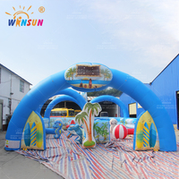 WINSUN Juego Deportivo Inflable Comercial, Juegos Interactivos, Circuito de Obstáculos Inflable de Playa para Niños