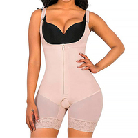 Gilet gainant pratique à entrejambe ouvert et fermeture éclair latérale, Fajas Colombianas, anti-transpiration, respirant, confort toute la journée, pour une silhouette sablée
