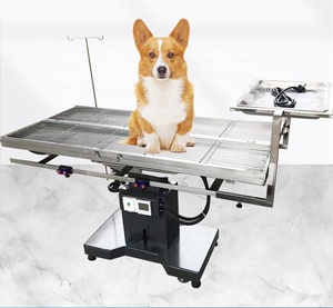 Table d'opération vétérinaire DMVT04 de qualité supérieure, à commande au pied, avec élévateur hydraulique, en forme de V, pour animaux de compagnie - Product Image 4