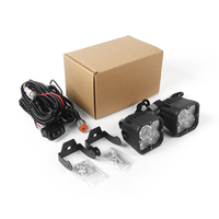 Projecteur de travail LED RGB 14W, cube de 3 pouces, changement de couleur, éclairage antibrouillard tout-terrain, multicolore, IP67, 9-36V DC 12V 24V, camion, SUV, 4x4