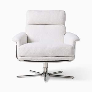 تصميم فاخر حديث كرسي <span class=keywords><strong>70s</strong></span> - نمط غرفة المعيشة الأثاث بقاعدة معدنية كرسي دوار Accent - Product Image 3