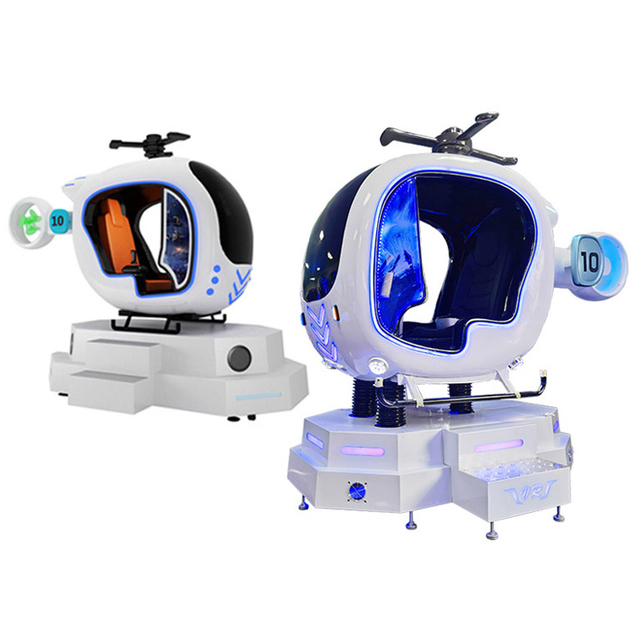 Digital VR Flying Airplane & Helicopter Simulator Virtual Cockpit Seat Indoor Kids Game with Metal Frame for Shopping Mall Use