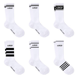 Üreticileri yüksek kalite Unisex özel logo tasarım moda erkekler ekip pamuk spor çoraplar Chaussettes - Product Image 1