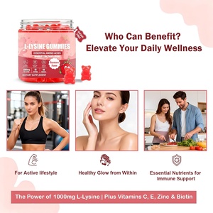Complément de L-<span class=keywords><strong>Lysine</strong></span> OEM 1000MG Sans Sucre, Gommes de L-<span class=keywords><strong>Lysine</strong></span> avec Biotine, Folate, Vitamines C, E, Zinc <span class=keywords><strong>pour</strong></span> le Soutien de <span class=keywords><strong>la</strong></span> <span class=keywords><strong>Peau</strong></span> et du Système Immunitaire - Product Image 6