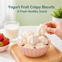 Galletas Crujientes con Sabor a Yogur de Frutas, Venta al Por Mayor de Fábrica, Snack para Niños, Marca Privada OEM, 27g