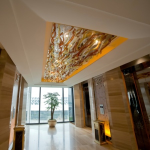 Lámpara de Techo de Cristal Soplado a Mano, Diseño Moderno y Retorcido, Estilo Murano, para Vestíbulo de Hotel, Ascensor o Recibidor - Product Image 6