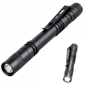 Mini LED Flashlight Pen <b>Waterproof</b> Pocket <b>Torch</b> Powerful LED Lantern for Camping & Hunting AAA Battery Powered 1PC Wholesale - Product Image 1