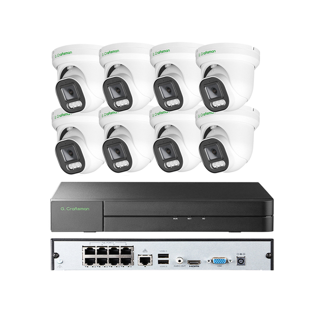 GAU-DFW-M5S-K8 Sony 5MP Resolution IP66 Waterproof Outdoor Security Camera Night Vision NVR Video Surveillance System