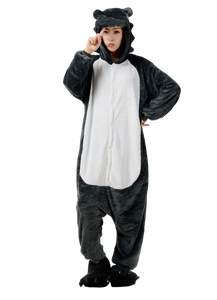Mono de Franela para Adultos Unisex, Diseño de Animal, <span class=keywords><strong>Conejo</strong></span>, Leopardo, <span class=keywords><strong>Kigurumi</strong></span>, Navidad, Pareja, Mujer, Hombre, Disfraz Cálido de Cosplay - Product Image 3
