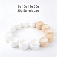Vente en gros de pots cosmétiques vides en plastique PP de 5g à 30g pour lotion et échantillons de soins de la peau, baume à lèvres, crème, contenants de voyage avec couvercle à vis