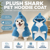 Manteau à capuche pour animaux de compagnie en peluche texturée, veste chaude pour chiens et chats, costume pull pour chiots, vêtements d'extérieur pour petits animaux