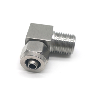 Raccord coudé pneumatique mâle <span class=keywords><strong>1</strong></span>/8 <span class=keywords><strong>1</strong></span>/<span class=keywords><strong>4</strong></span> 3/8 pour tube PU PE avec écrou de blocage pour conduite de gaz - Product Image 1