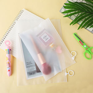 Hot Sale Clear Frosted Zipper <b>Bag</b> Custom Logo Zip <b>Lock</b> <b>Bags</b> CPE Plastic Sock Packaging Pouch <b>Bag</b> Zipper <b>Bags</b> with White Ring - Product Image 1