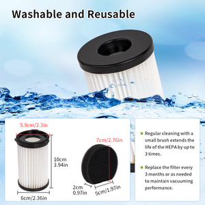 Filtro HEPA per aspirapolvere MooSoo D600 D601, per Cecotec Conga Thunderbrush 520 550 560 per Ariete Handy Force 2761 2759 <span class=keywords><strong>RBT</strong></span> - Product Image 6