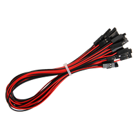 Câble électrique personnalisé Bulkbuy Dupont UL1007 22AWG avec pas de 1,0 mm et faisceau de câbles à deux connecteurs noirs