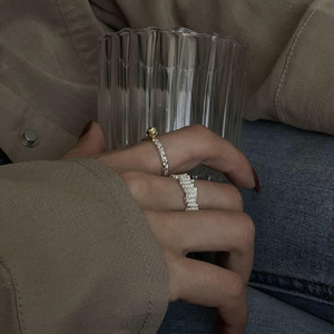 Anillo Geométrico de Plata de Ley con Engaste de Canal para Uso Diario, Joyería para Mujer - Product Image 4
