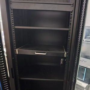 19 inç 600x600 sunucu raf muhafazası Network dolabı şeffaf temperli cam ön kapı SPCC soğuk haddelenmiş çelik stokta - Product Image 3