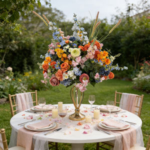 DKB Rosas de Seda Realistas al Tacto, Hortensias, Bolas de Flores Artificiales Hechas a Mano, Ligeras, Centros de Mesa para Bodas y Fiestas - Product Image 1