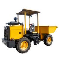Fournisseur direct d'usine, mini camions à benne basculante à quatre roues motrices, hydrauliques, diesel, chargeur frontal, capacité de la benne de 1,5 m, haute performance