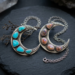 Pendentif élégant en argent sterling 925 avec opale mexicaine et turquoise sertie clos, vente en gros directe usine - Product Image 3