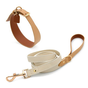 Conjunto de Correa y Collar para perro de cuero ancho personalizado ajustable fabricación reciclada de lujo impermeable cuerda para mascotas lleva caminar al por mayor - Product Image 5
