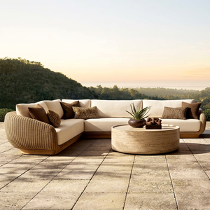 Mesa de Centro Redonda de Piedra Travertino Natural Premium, Tallada a Mano, Escultórica, de Piedra Sólida, Muebles de Exterior para una Decoración Única del Jardín - Product Image 1