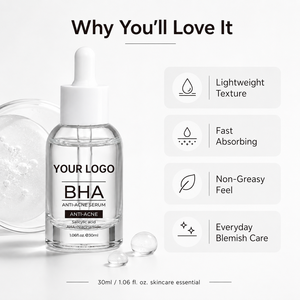 全新护肤精华液自有品牌 BHA 抗痘精华液 AHA+烟酰胺水杨酸保湿平衡控油净化毛孔面部精华液 - Product Image 3