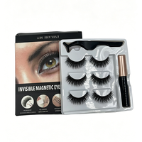 Bande d'eyeliner magnétique invisible, volume et courbure, en fibres synthétiques douces et légères, réutilisable, fait main, 3 paires, taille échantillon