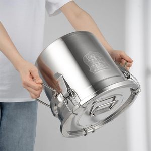 Balde de Leite Hermético de Aço Inoxidável 304 para Cozinha 6L 12L 21L, Lata de Compostagem de Batata, Recipiente Metálico para Armazenamento de Alimentos - Product Image 4