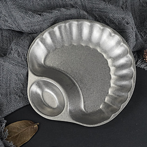 Plato para Servir <span class=keywords><strong>de</strong></span> Acero Inoxidable 304 con Compartimentos para Sushi, Aperitivos, Salsas, Salsa <span class=keywords><strong>de</strong></span> Soya, <span class=keywords><strong>Cocina</strong></span> Casera, Barbacoa - Product Image 3